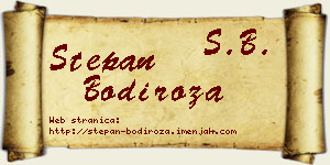 Stepan Bodiroža vizit kartica